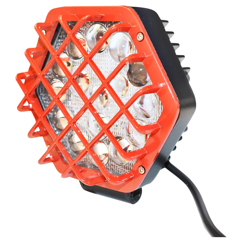 Lampa hexagonala grilaj metalic rosu 16 LED-uri DC 10-80V 48W unghi 6 - 12132762