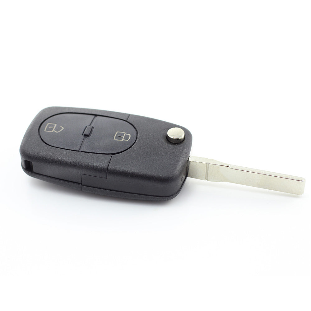 Audi - Carcasa cheie tip briceag, 2 butoane "rotunde",  cu baterie 1616 Carguard - CC035
