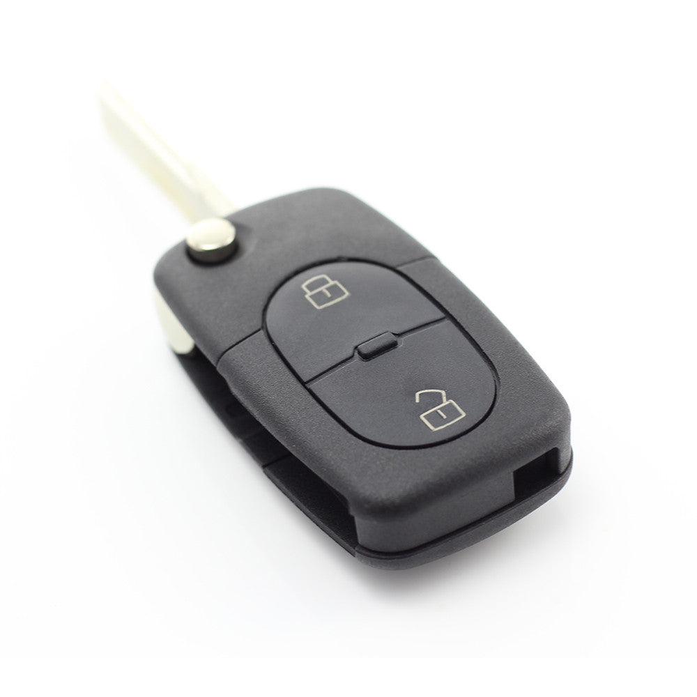 Audi - Carcasa cheie tip briceag, 2 butoane "rotunde",  cu baterie 1616 Carguard - CC035