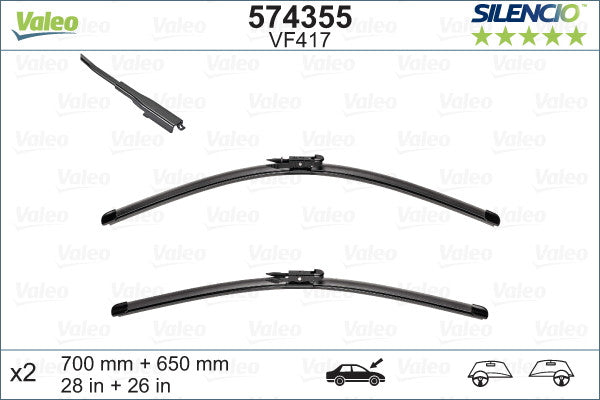 Set stergator Valeo Silencio Flat - 10142131