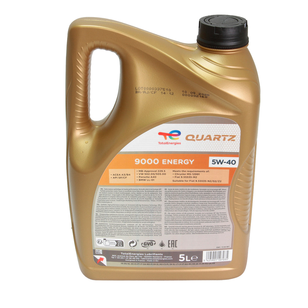 Ulei motor Total Quartz Energy 9000 5W40 5L - 353425