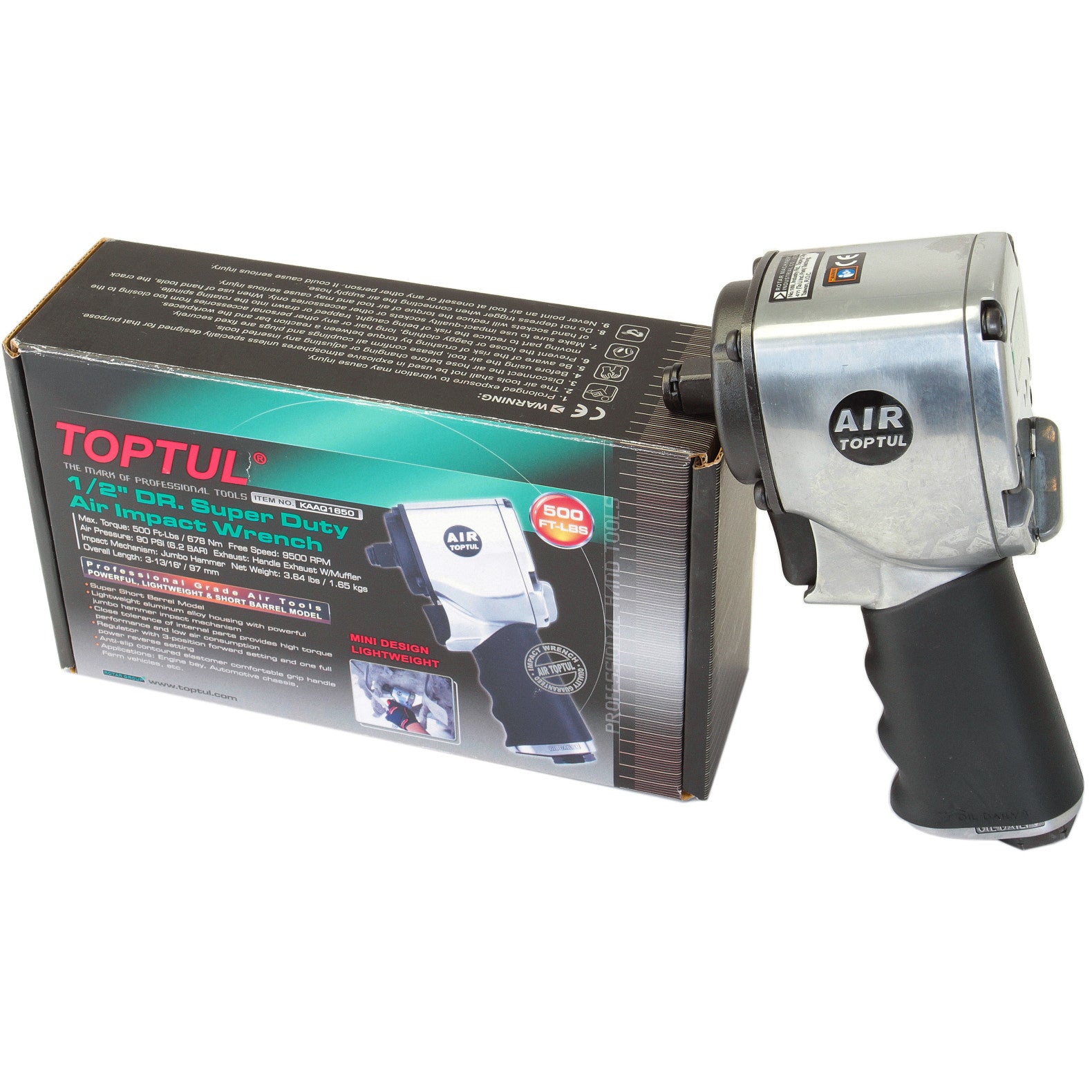 Pistol pneumatic 1/2 678 Nm Toptul - KAAQ1650