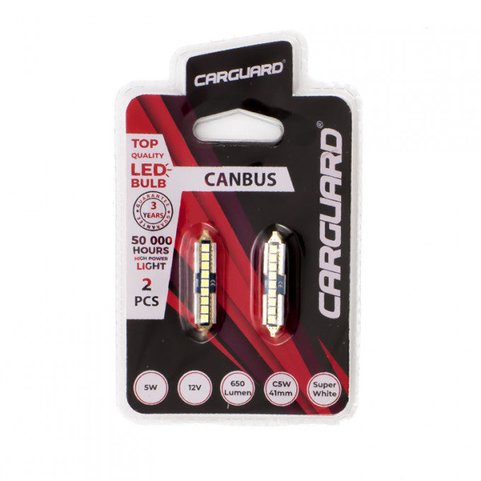 Bec Carguard C5W si C10W 12V 5W [41MM] Set 2 buc - CAN138