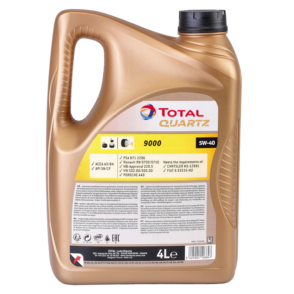Ulei motor Total Quartz 9000 5W40 4L - 148597