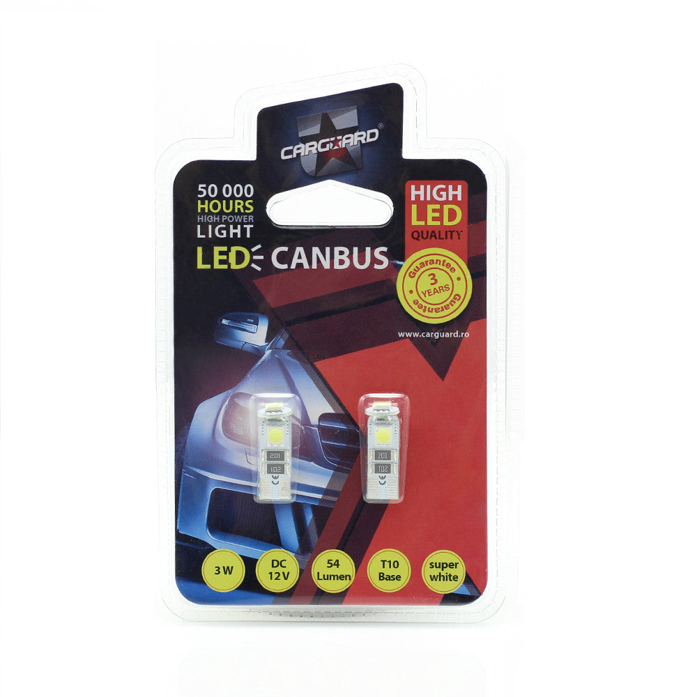 Bec MTR T10 12V 3W Set 2 buc Carguard - CAN104