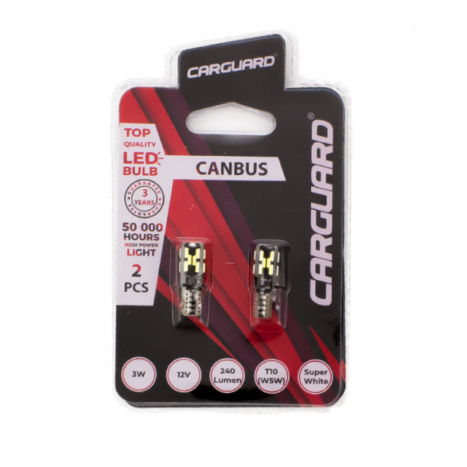 Bec Carguard T10 (W5W) 12V 3W Set 2 buc - CAN128