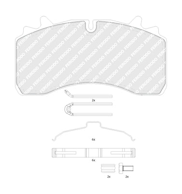 set placute frana,frana disc FCV1828B FERODO