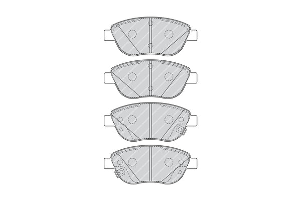 set placute frana,frana disc FDB4458 FERODO