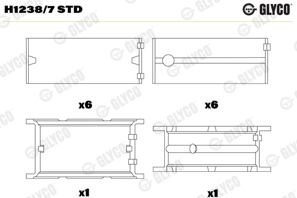 Cuzineti, arbore cotit H1238/7 STD GLYCO