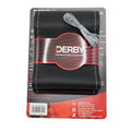 Husa volan neagra cu ac si ata 80 g, cusatura gri DERBY - DBHVO2369G