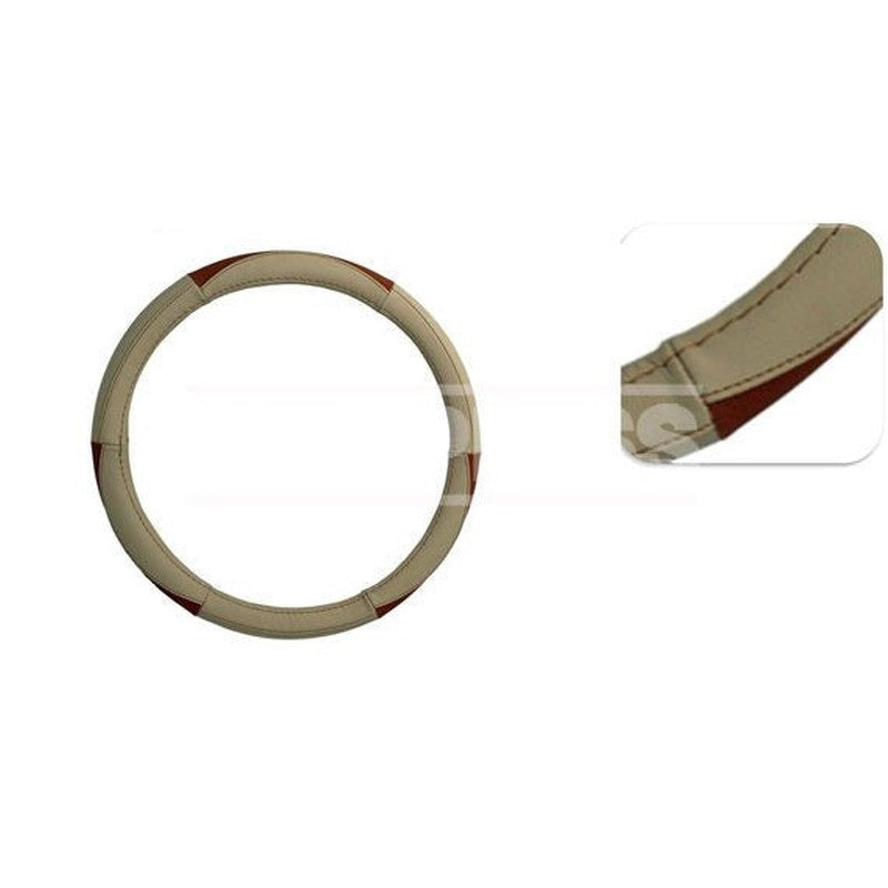 Husa Volan Piele Beige.Brown 37-39 CM - 79323311