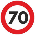Indicator limitare viteza autocolant 70 km/ora Ø12 - 12217351