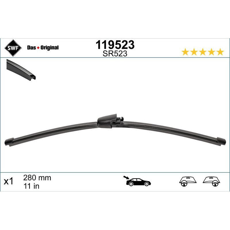 Lamela stergator spate SWF Wiper FB REAR LHD/RHD 280 mm - 119523
