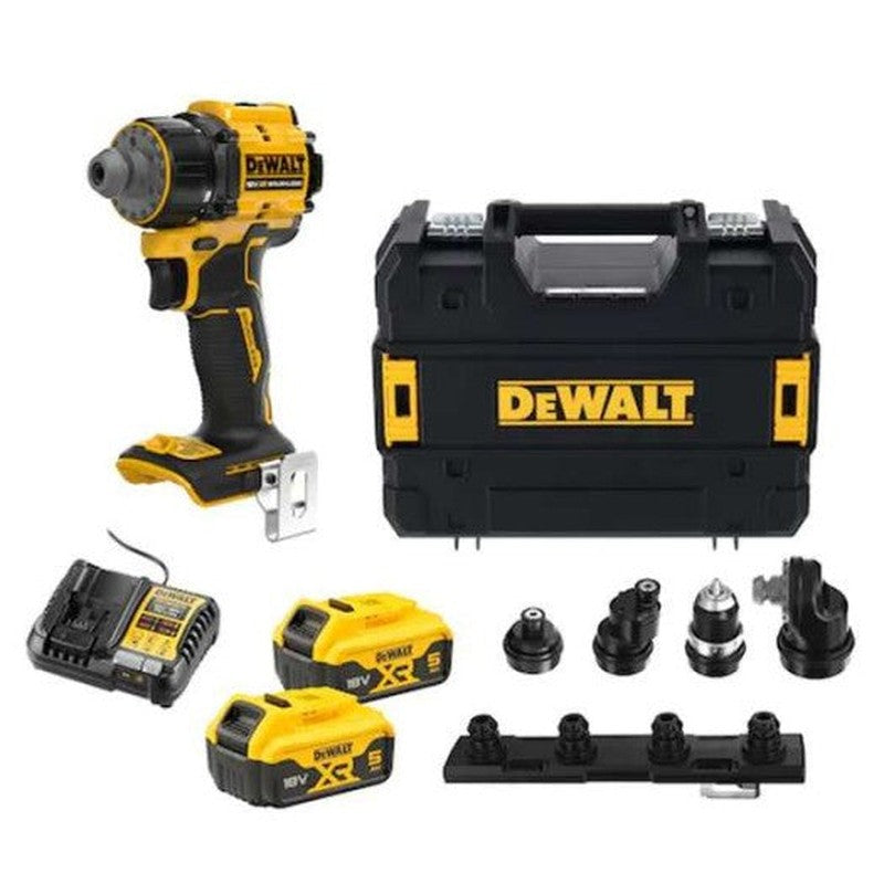 Mașină de găurit și înșurubat 18V, cu 4 atașamente, 18 V, 5 Ah, 73 Nm, valiza speciala, accesorii - DCD803P2TQW