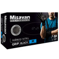 Manusi nitril Grip Misavan - negru - marimea M ● 50 buc. - 90043697