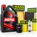 Kit revizie: ulei Motul si filtre MANN-Filter (ulei, aer, habitaclu, combustibil)