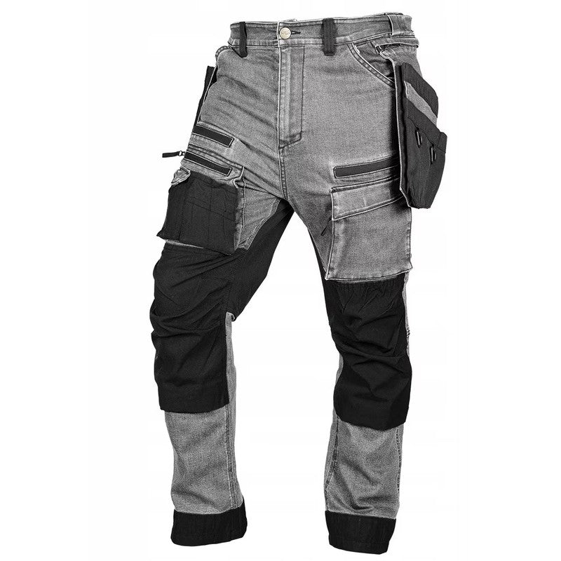 Pantaloni de lucru NEO Tools, atelier, gri, material denim L - 813612L