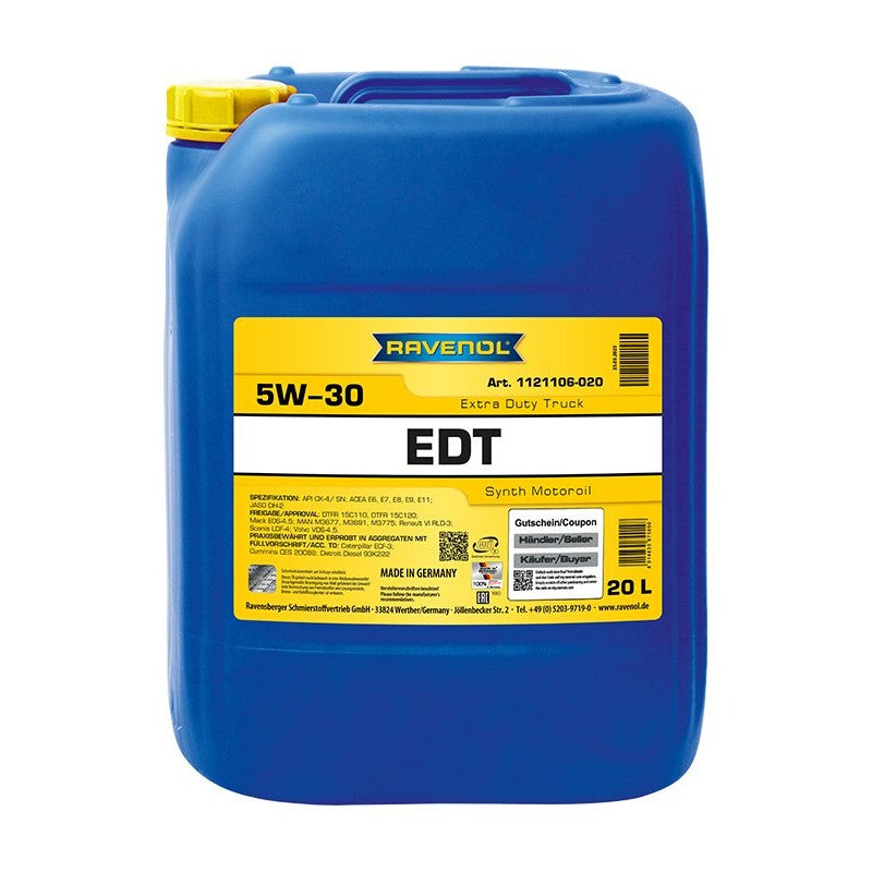 Ulei motor RAVENOL EDT Extra Duty Truck 5W-30 20L 1121106-020