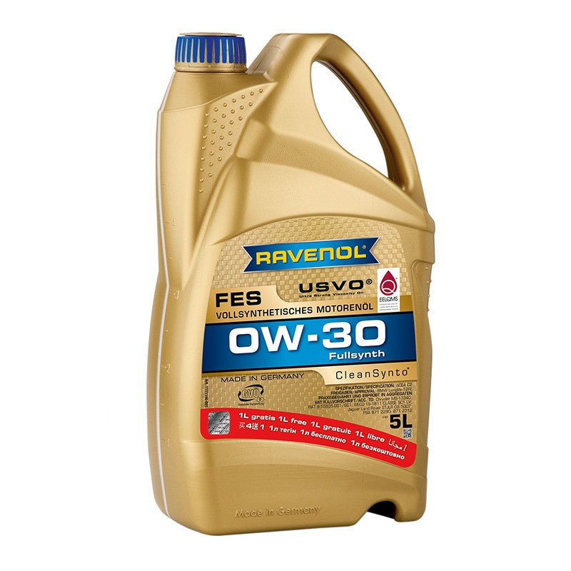 Promo RAVENOL FES SAE 0W-30 5L USVO PROMO 4+1 GRATIS 1111146-A05