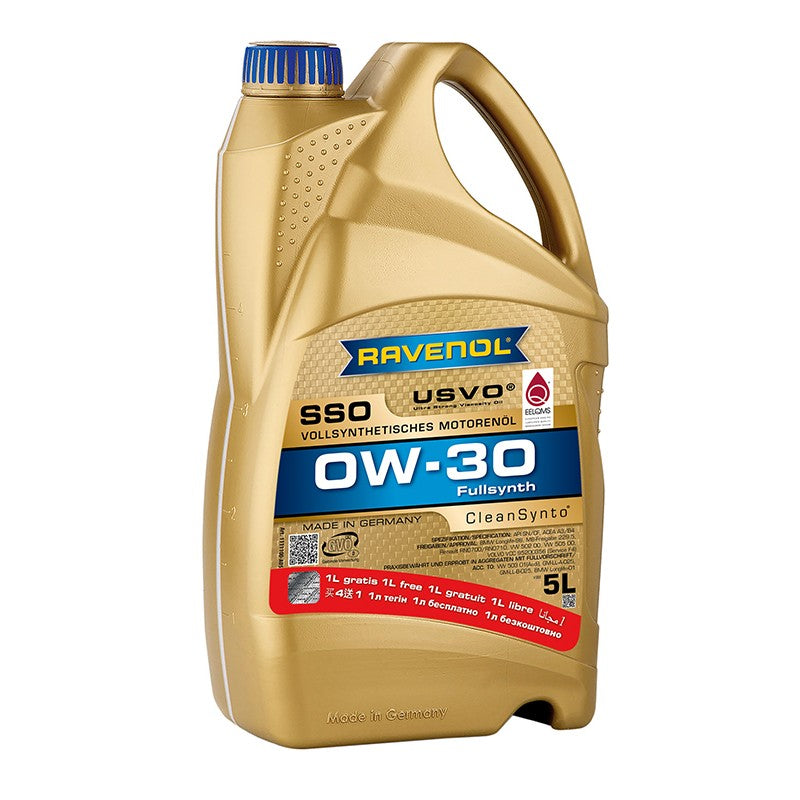 Promo RAVENOL SSO 0W-30 5L USVO PROMO 4+1 GRATIS 1111100-A05