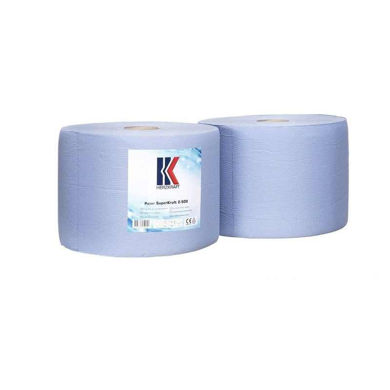Rola portionata hartie albastra, 2 role x 500 foi. HERZKRAFT - HK035232