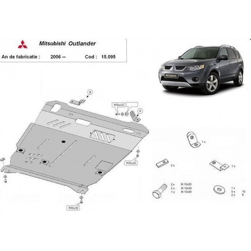 Scut metalic motor, cutie de viteză - MT1227
