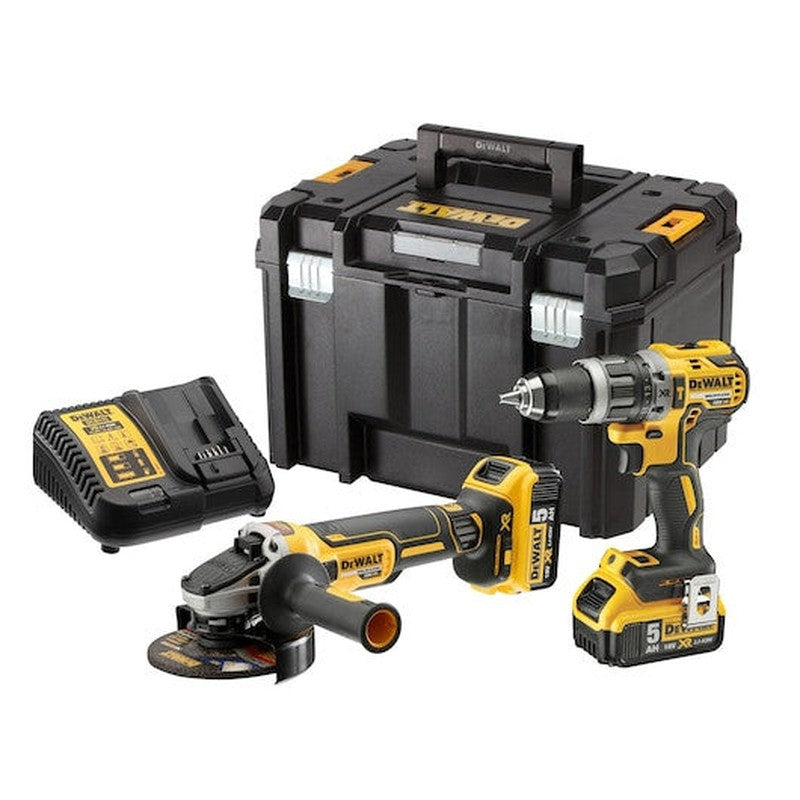 Set cu două mașini cu motor fără perii XR 18 V - 2 X 5Ah DeWALT - DCK2080P2TQW