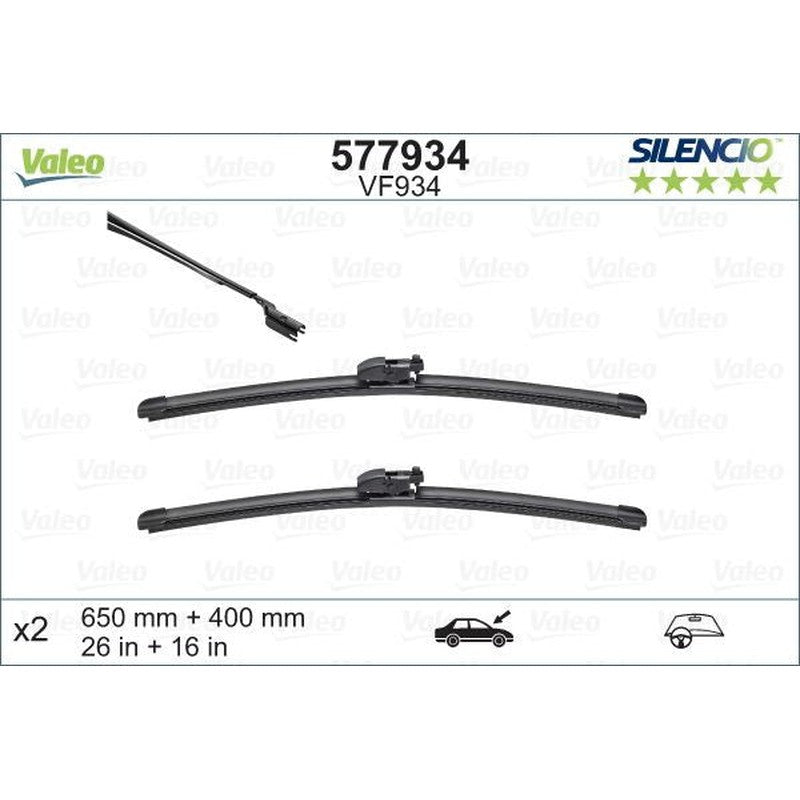 Set lamela stergator Valeo Silencio FlatBlade OE 650/400 mm - 577934