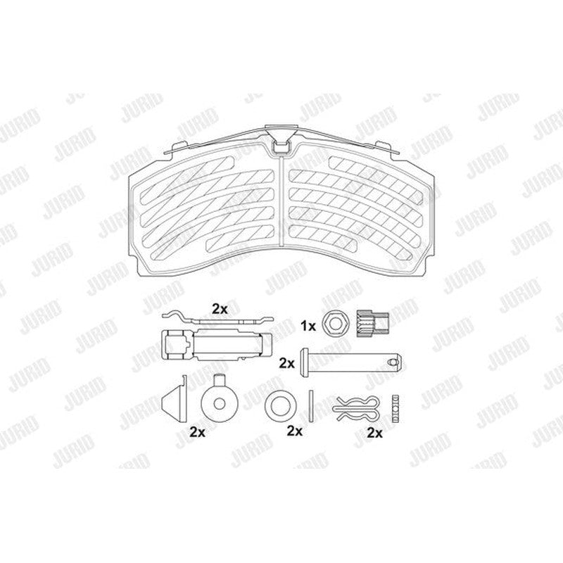 Set placute frana spate Jurid - 2924605390