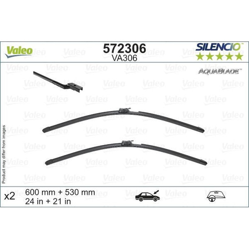 Set stergatoare Valeo Silencio AquaBlade 600/530 mm - 572306