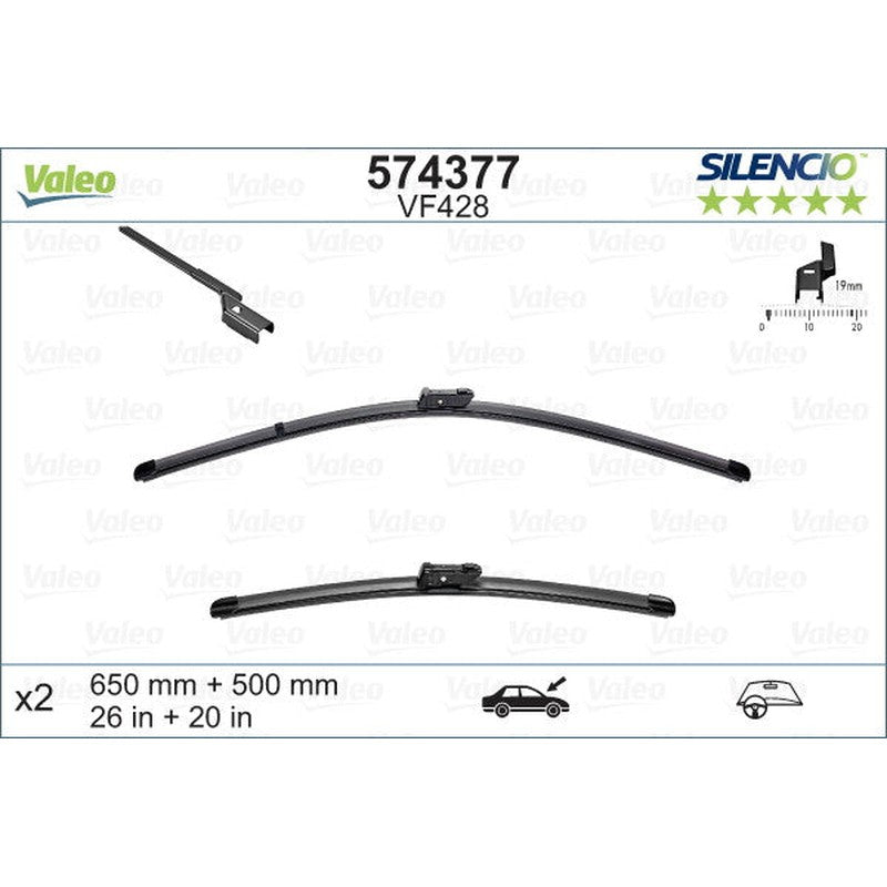Set stergator Valeo Silencio Flat - 574377
