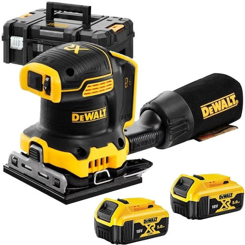 Slefuitor cu vibratii cu 2 acumulatori, Li-Ion, 18 V, 5 Ah, 108x115 mm - DCW200P2QW