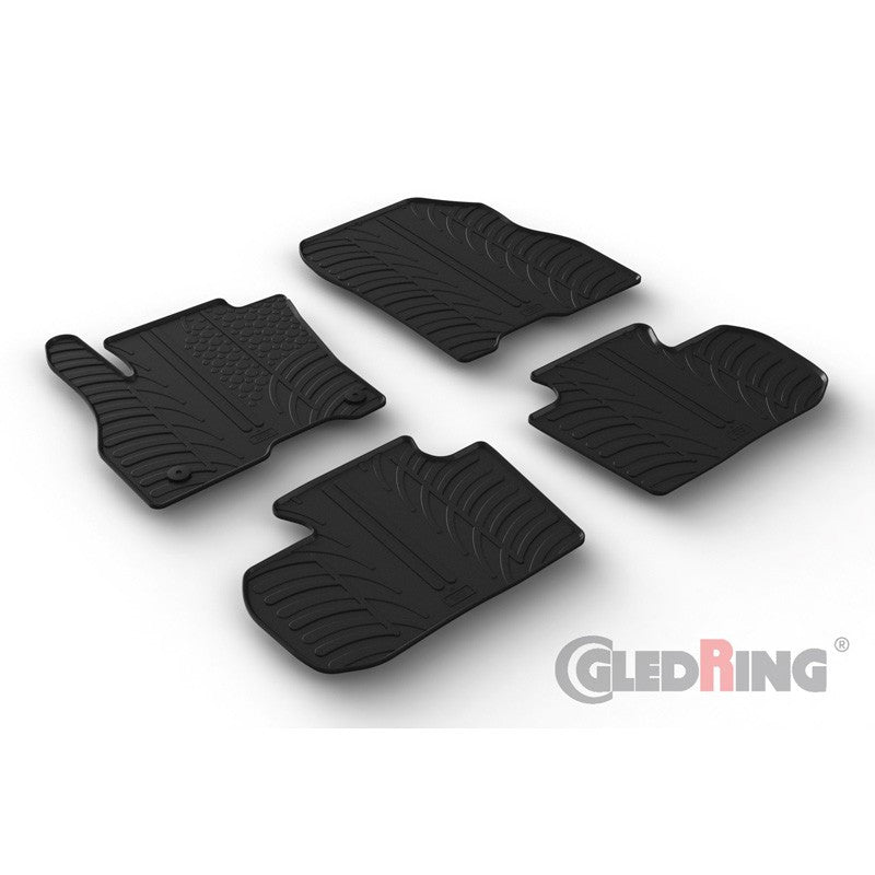 Set 4 covorase cauciuc dedicate NISSAN LEAF HB 2018->/rubber mats - GL0803