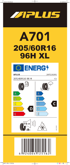 Anvelopa Iarna Aplus 205/60 R16 96H XL A701 - 1018780