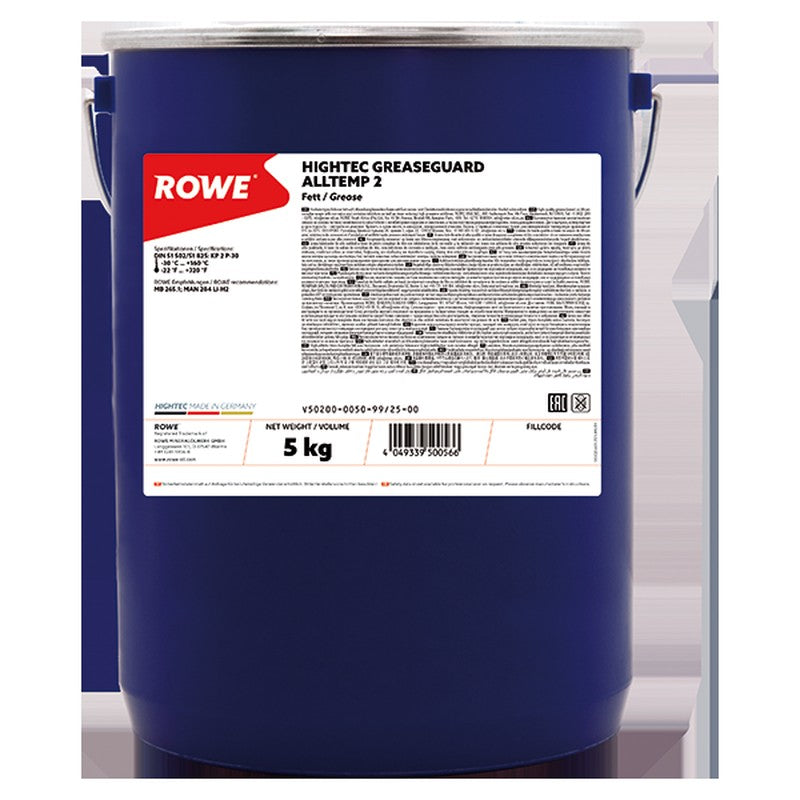 VASELINA ROWE HIGHTEC GREASEGUARD ALLTEMP 2  - 5KG - 50200005099